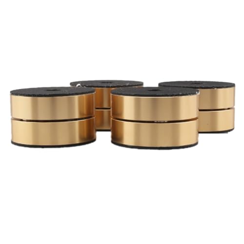 Heiikiuy 4-Teilige Isolationsfüße für HiFi-Lautsprecher, Aluminium-Vibrationsdämpfer, 40 X 23 Mm, Gold Heiikiuy 4-Teilige Isolationsfüße für HiFi-Lautsprecher, Aluminium-Vibrationsdämpfer, 40 X 23 Mm, Gold von Heiikiuy
