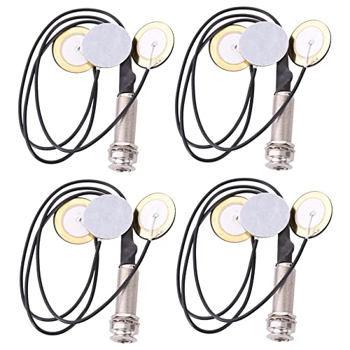Heiikiuy 4 x Piezo-Kontakt Mikrofon 3 Tonabnehmer mit Kalimba Endbuchse Heiikiuy 4 x Piezo-Kontakt Mikrofon 3 Tonabnehmer mit Kalimba Endbuchse von Heiikiuy