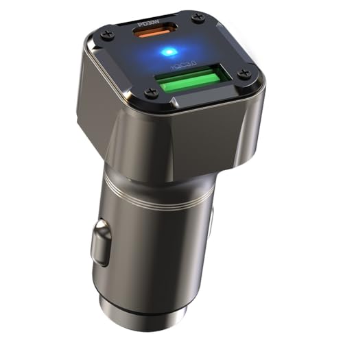 Heilanole Autoladegerät USB C 30W Telefon-Autoladegerät mit Sicherheitshammer-Design USB-Autoadapter Multifunktions-Autoladegerät-Adapter Heilanole Autoladegerät USB C 30W Telefon-Autoladegerät mit Sicherheitshammer-Design USB-Autoadapter Multifunktions-Autoladegerät-Adapter von Heilanole