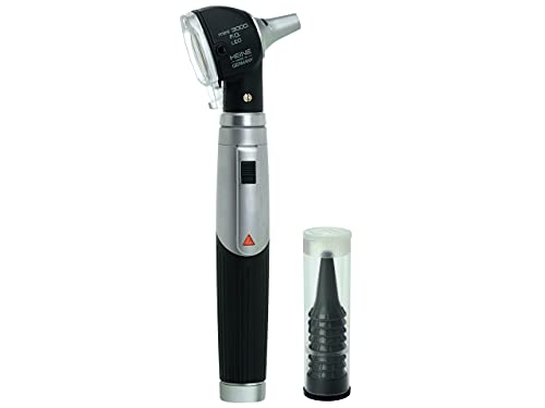Heine - Glasfaser-Otoskop Chiara LED-Beleuchtung HQ Mini 3000, 2,5 V, wiederaufladbarer Handgriff, Tasche und Kompakt, Farbe Schwarz, Set mit 10 Einweg-Trichtern: 5 Ø 4 mm + 5 Ø 2,5 mm Heine - Glasfaser-Otoskop Chiara LED-Beleuchtung HQ Mini 3000, 2,5 V, wiederaufladbarer Handgriff, Tasche und Kompakt, Farbe Schwarz, Set mit 10 Einweg-Trichtern: 5 Ø 4 mm + 5 Ø 2,5 mm von Heine