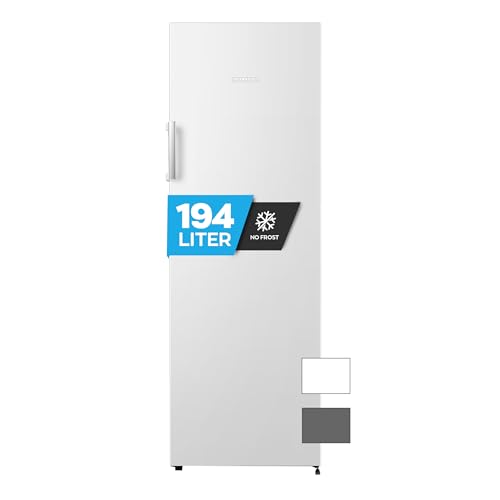 Heinrich´s Gefrierschrank 194 Liter, Temperatur:-14°C~-24°C, Freezer, No-Frost Schutz, 5x Gefrierschublade +1x Gefrierfach, LED-Display,Airflow, wechselbarer Türanschlag, Alarmfunktion, weiß von Heinrich´s