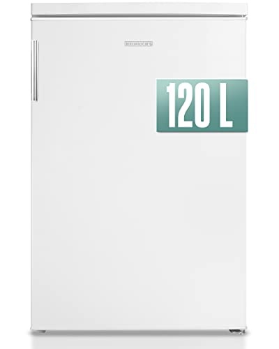 HEINRICHS Getränkekühlschrank 120L klein kompakt leise: 40db mit Gefrierfach( 13L) Mini-Bar; Tisch-Kühlschrank; Mini Kühlschrank mit Gefrierfach; perfekt geeignet für Büro Camping Garten Outdoor,weiß von Heinrich´s