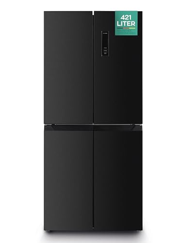 Heinrich´s Cross Door Kühlschrank, Kühlgefrierkombination mit 421L Gesamtvolumen, inkl. Total-No-Frost Funktion, 150L Gefriervolumen, LED Beleuchtung, Multi-Airflow und Fresh Converter System, Six von Heinrich´s
