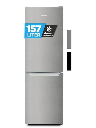 Heinrich´s Kühlgefrierkombination mit 157 L Gesamtvolumen, 109 L Kühlvolumen 48 L Gefriervolumen, LED Beleuchtung, Türanschlag wechselbar, verstellbare Füße, leise 39 dB, große Tiefkühlboxen, Inox Heinrich´s Kühlgefrierkombination mit 157 L Gesamtvolumen, 109 L Kühlvolumen 48 L Gefriervolumen, LED Beleuchtung, Türanschlag wechselbar, verstellbare Füße, leise 39 dB, große Tiefkühlboxen, Inox von Heinrich´s