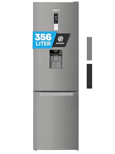Heinrich´s Kühlgefrierkombination mit 356L Mega Gesamtvolumen, 260L Kühlvolumen 96L Gefriervolumen, Kühlschrank inkl. Wasserspender, Türanschlag wechselbar, LED, leise 37dB, große Tiefkühlboxen (inox) Heinrich´s Kühlgefrierkombination mit 356L Mega Gesamtvolumen, 260L Kühlvolumen 96L Gefriervolumen, Kühlschrank inkl. Wasserspender, Türanschlag wechselbar, LED, leise 37dB, große Tiefkühlboxen (inox) von Heinrich´s