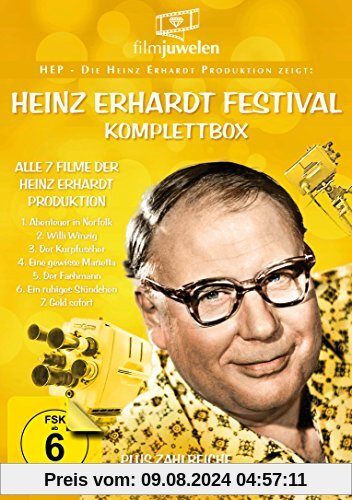 Heinz Erhardt Festival Komplettbox - Die ARD-Serie mit allen 7 Filmen der Heinz Erhard Produktion inkl. Willi Winzig & Geld sofort (Fernsehjuwelen) [3 DVDs] von Heinz Erhardt