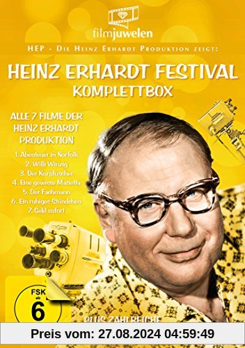 Heinz Erhardt Festival Komplettbox - Die ARD-Serie mit allen 7 Filmen der Heinz Erhard Produktion inkl. Willi Winzig & Geld sofort (Fernsehjuwelen) [3 DVDs] von Heinz Erhardt