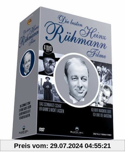 Die besten Heinz Rühmann Filme - 4 DVD Box (Das schwarze Schaf - Er kann's nicht lassen - Ich und die Kaiserin - Kleider machen Leute) von Heinz Rühmann