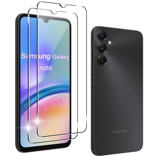 Heioloo [2 Stück Schutzfolie für Samsung Galaxy A05S Panzerglas Displayschutz Panzerfolie, Blasenfrei, 9H Härte Panzer Schutz Glas, Anti-KratzenFrei, Ultra-klar Displayschutzfolie von Heioloo