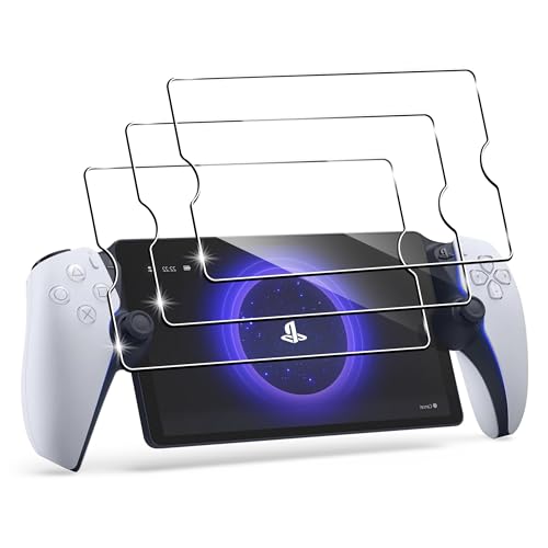 Heioloo 3 Stück Schutzfolie für Sony PS5 PlayStation Portal Panzerglas Displayschutzfolie, 9H Härte Schutzglas, Anti-Bläschen Panzerfolie, Ultra-klar, Anti-Kratzen von Heioloo