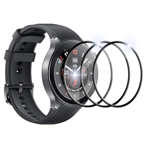 Heioloo [3 Stück] für Oneplus Watch 2 Schutzfolie Smartwatch Displayschutz HD Flexible Folie TPU Displayschutzfolie für OnePlus Watch 2 [Anti-Kratz] [Wasserdicht] [Anti-Öl], [Ultrabeständig] von Heioloo
