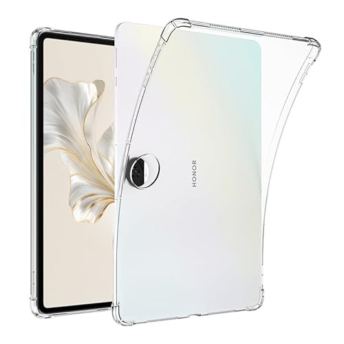 Heioloo Hülle für Honor Pad 9 Schutzhülle mit Kickstand [Nie Vergilbung] Stoßfest Silikon Hülle Kratzfest Weiche Durchsichtige Bumper Rückseite Cover von Heioloo