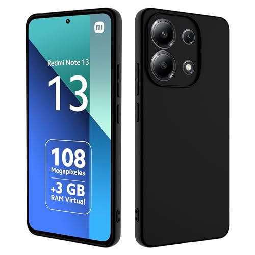 Heioloo Hülle für Xiaomi Redmi Note 13 4G Weich TPU Handyhülle Ultradünn Schutzhülle Matte Oberfläche Slim Fit Handyhülle [Stoßfest] [Abriebfest] - Schwarz von Heioloo