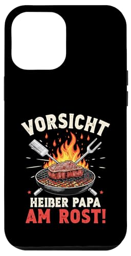 Heißer Papa Grillen Vatertag Spruch Für Männer Humor Familie Hülle für iPhone 12 Pro Max von Heißer Papa Grillen Vatertag Geschenk Familie