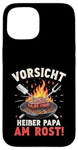 Heißer Papa Grillen Vatertag Spruch Für Männer Humor Familie Hülle für iPhone 15 von Heißer Papa Grillen Vatertag Geschenk Familie