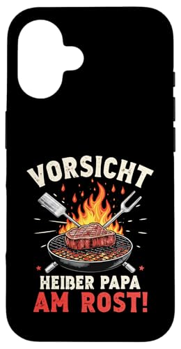 Heißer Papa Grillen Vatertag Spruch Für Männer Humor Familie Hülle für iPhone 16 von Heißer Papa Grillen Vatertag Geschenk Familie