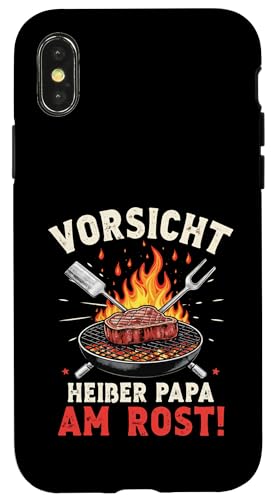 Heißer Papa Grillen Vatertag Spruch Für Männer Humor Familie Hülle für iPhone X/XS von Heißer Papa Grillen Vatertag Geschenk Familie