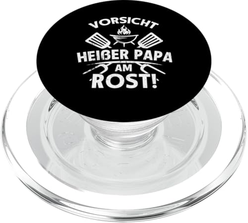 Heißer Papa Grillen Vatertag Spruch Für Männer Humor Familie PopSockets PopGrip für MagSafe von Heißer Papa Grillen Vatertag Geschenk Familie