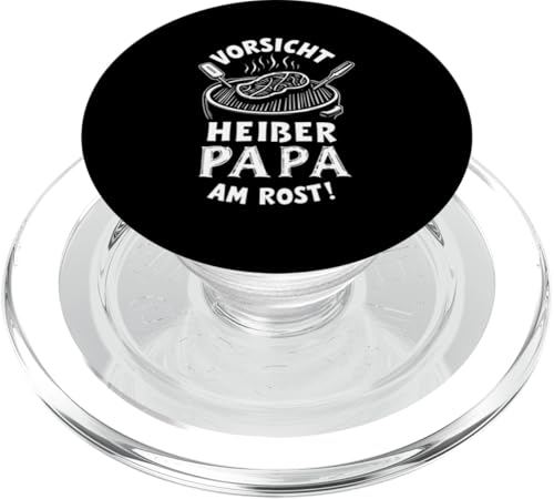 Heißer Papa Grillen Vatertag Spruch Für Männer Humor Familie PopSockets PopGrip für MagSafe von Heißer Papa Grillen Vatertag Geschenk Familie