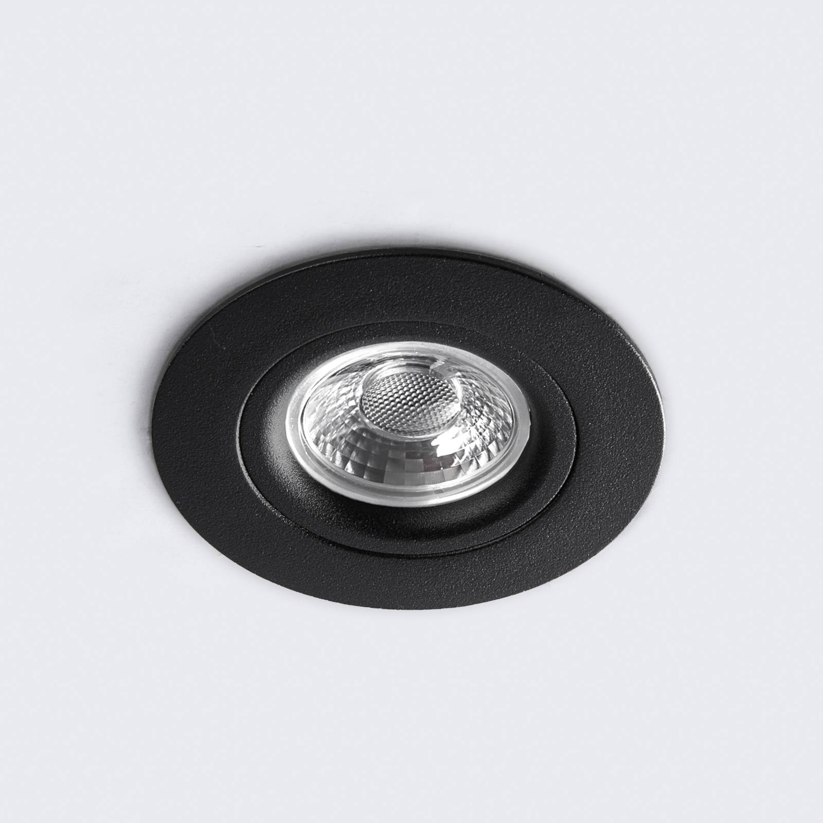 LED-Deckeneinbaustrahler DL6809, rund, schwarz von Heitronic