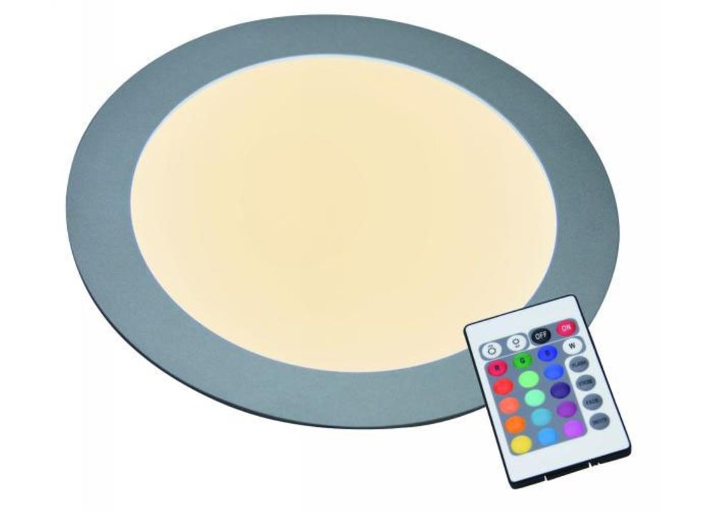 LED Panel,  dimmbar, Fernbedienung, Farbwechsel, D 19,9 cm von Heitronic