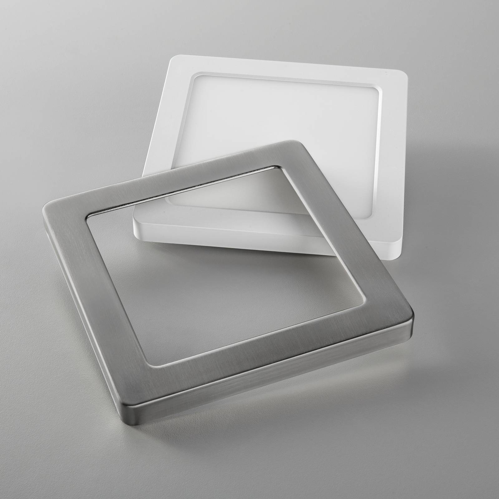 Rahmen für LED-Panel Selesto, quadratisch, nickel von Heitronic