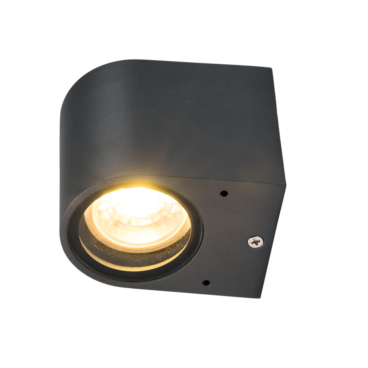 Wandleuchte ABAJO rund 1 - GU10 max 11W - Aluminium Druckguss - anthrazit Wandleuchte ABAJO rund 1 - GU10 max 11W - Aluminium Druckguss - anthrazit von Heitronic