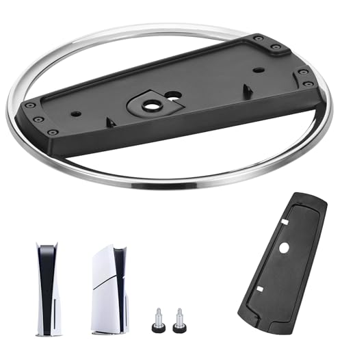 Hejo Vertikaler Standfuß für PS 5 Slim Ständer Zubehör für PS 5 Playstation 5 Pro PS 5 Konsole Slim Disc Edition (Schwarz) von Hejo