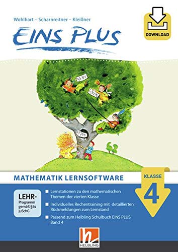 EINS PLUS 4 Mathematik Lernsoftware - Box mit Booklet und Download-Code, AUSGABE ÖSTERREICH!! EINS PLUS 4 Mathematik Lernsoftware - Box mit Booklet und Download-Code, AUSGABE ÖSTERREICH!! von Helbling Verlagsgesellschaft mbH