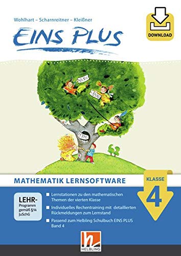 EINS PLUS 4 Mathematik Lernsoftware - Box mit Booklet und Download-Code, AUSGABE ÖSTERREICH!! von Helbling Verlagsgesellschaft mbH