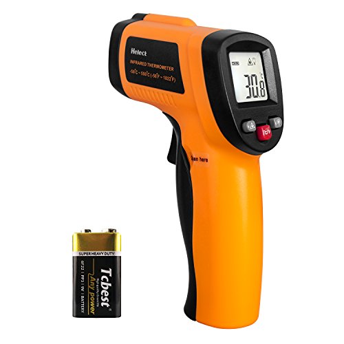 Helect (Nicht für Menschen) Digitale Laser Infrarot Thermometer Pyrometer (-50°C bis 550°C) mit LCD Beleuchtung von Helect