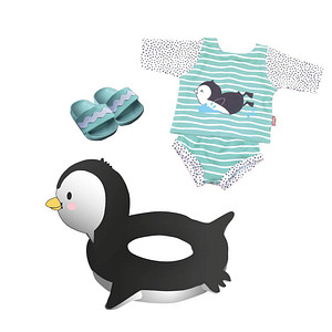 Heless® Schwimmset Pinguin Puppenzubehör von Heless®