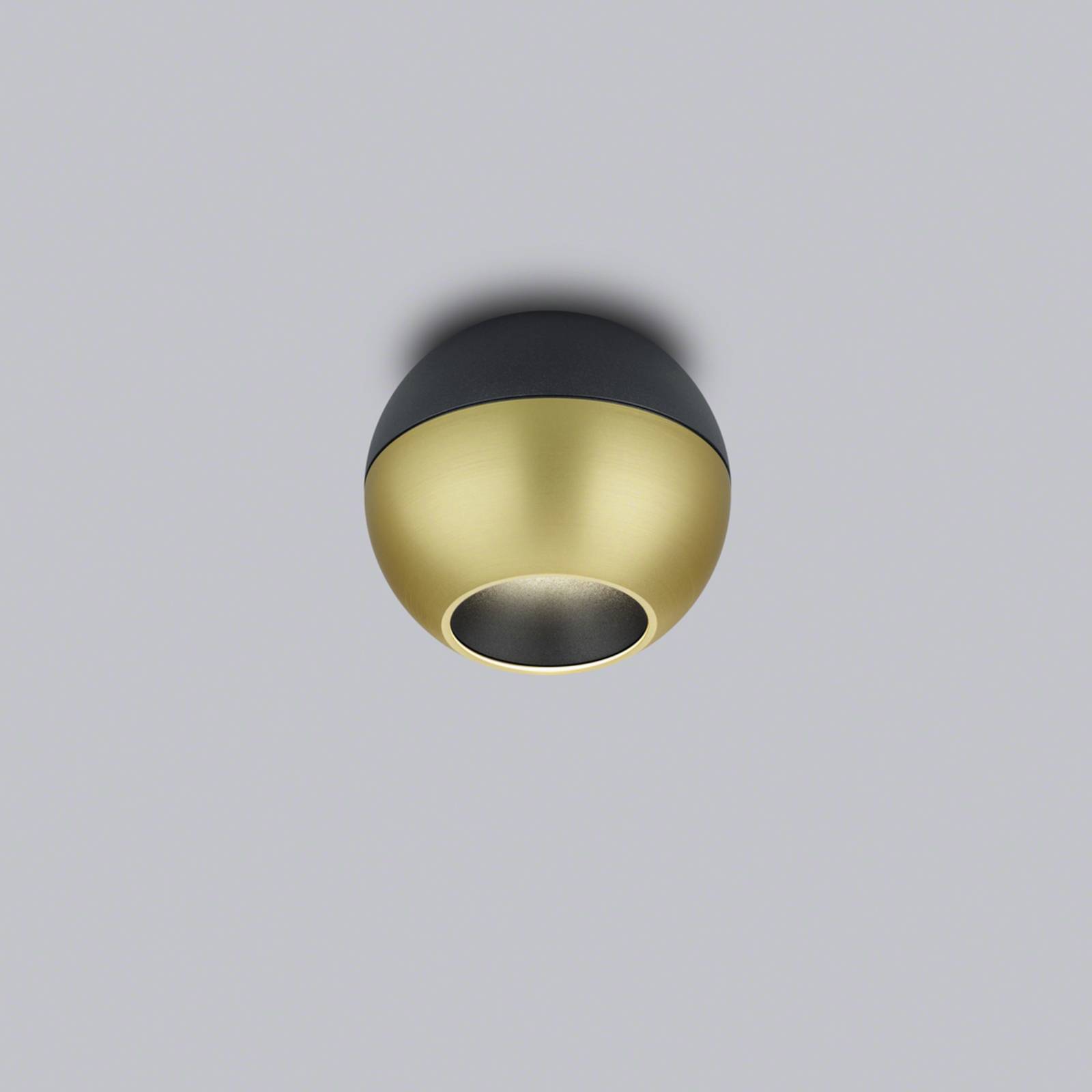 Helestra Eto LED-Deckenspot Ø10cm 927 gold-schwarz von Helestra