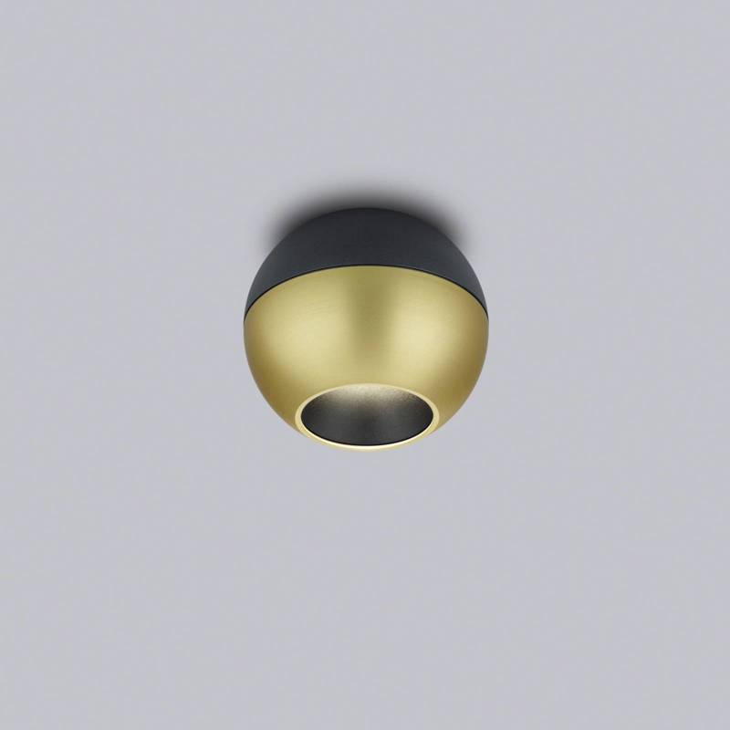 Helestra Eto LED-Deckenspot Ø10cm 927 gold-schwarz von Helestra