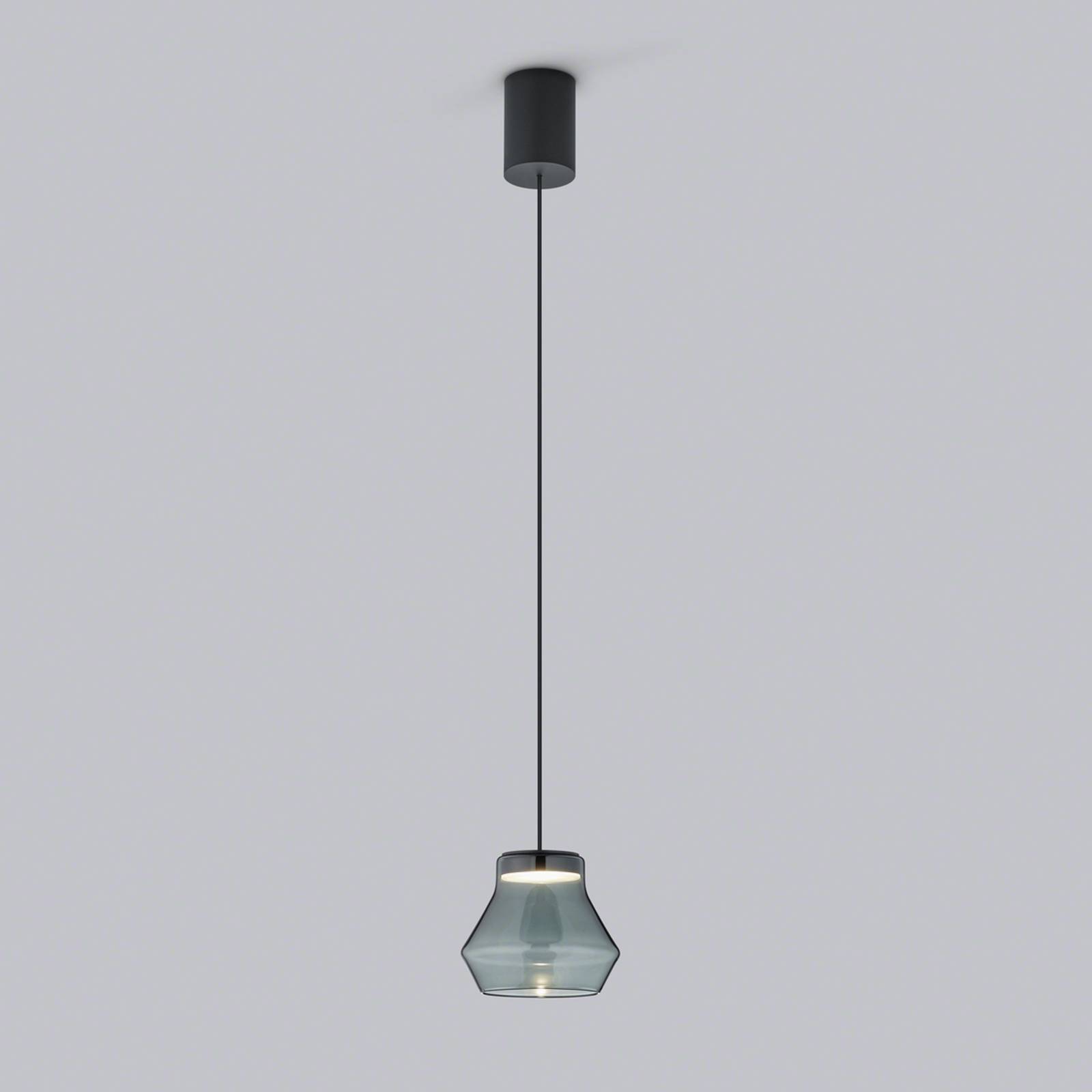Helestra Fou LED-Hängeleuchte Rauchglas 11x9,5cm Helestra Fou LED-Hängeleuchte Rauchglas 11x9,5cm von Helestra