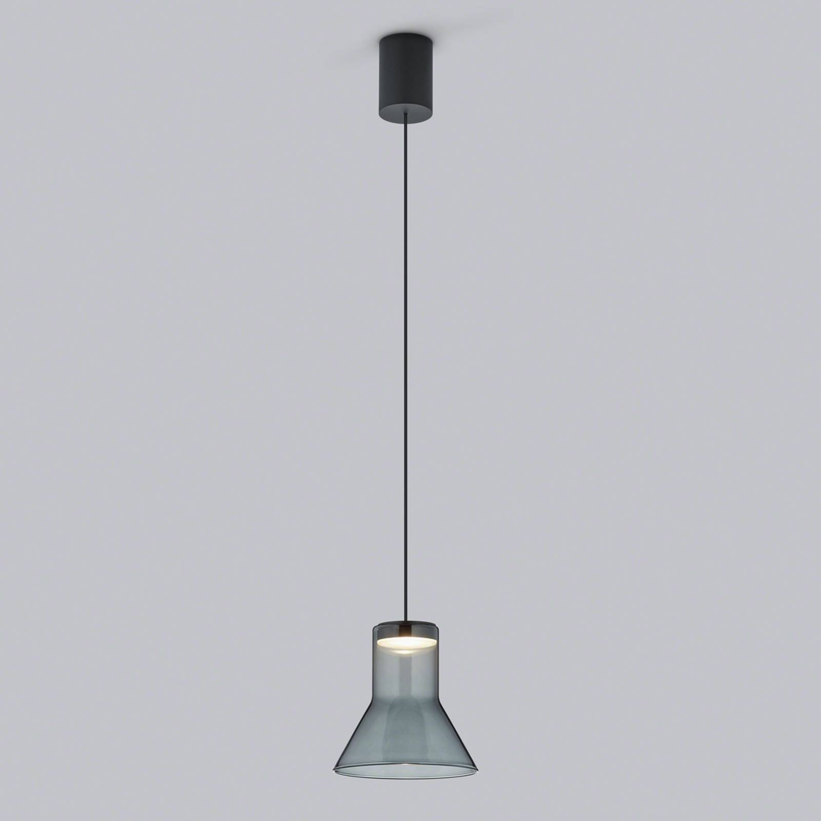 Helestra Fou LED-Hängeleuchte Rauchglas 13x13,5cm Helestra Fou LED-Hängeleuchte Rauchglas 13x13,5cm von Helestra