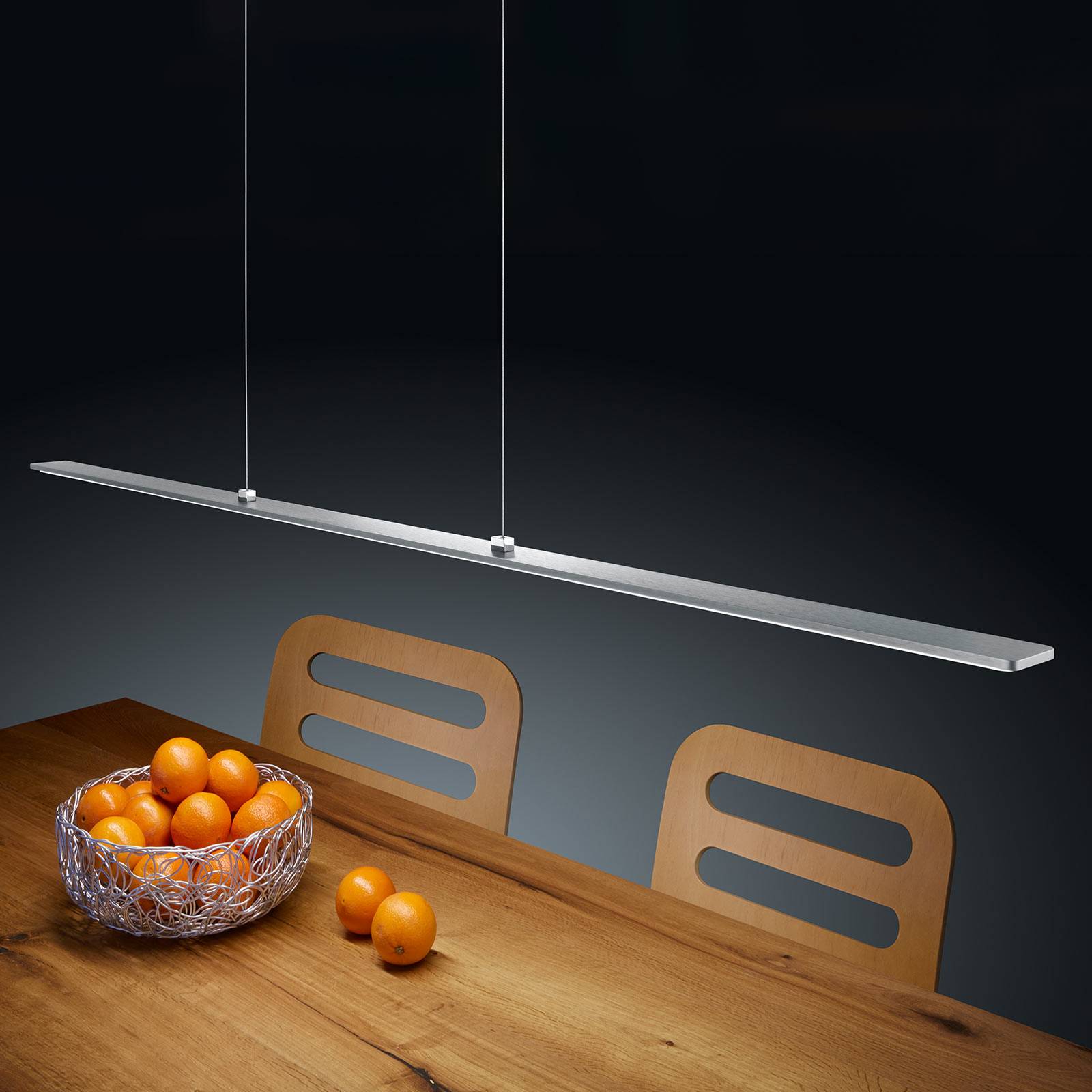 Helestra Lexx LED-Hängeleuchte mattnickel EasyLift von Helestra