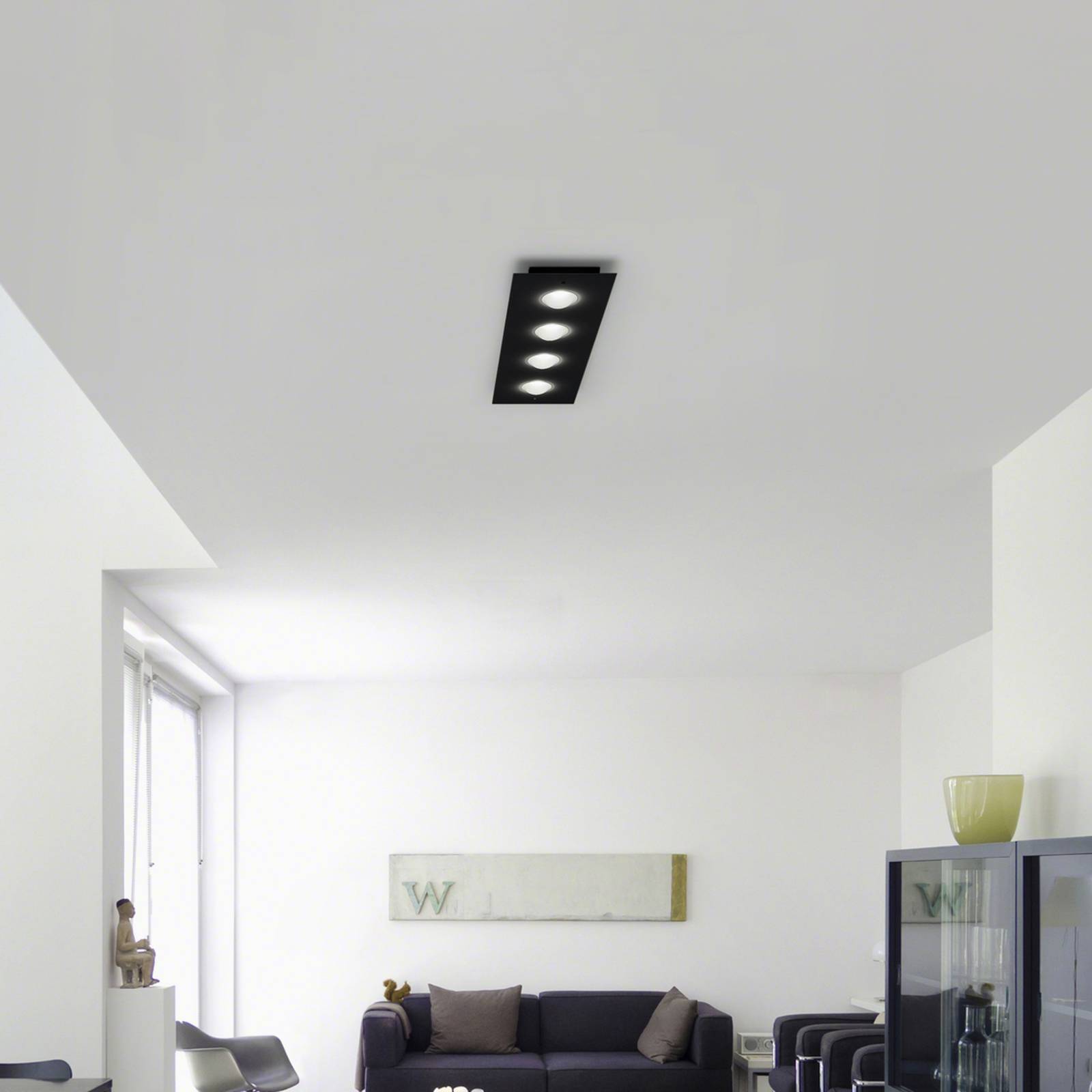 Helestra Nomi LED-Deckenlampe 75x21cm dim schwarz Helestra Nomi LED-Deckenlampe 75x21cm dim schwarz von Helestra