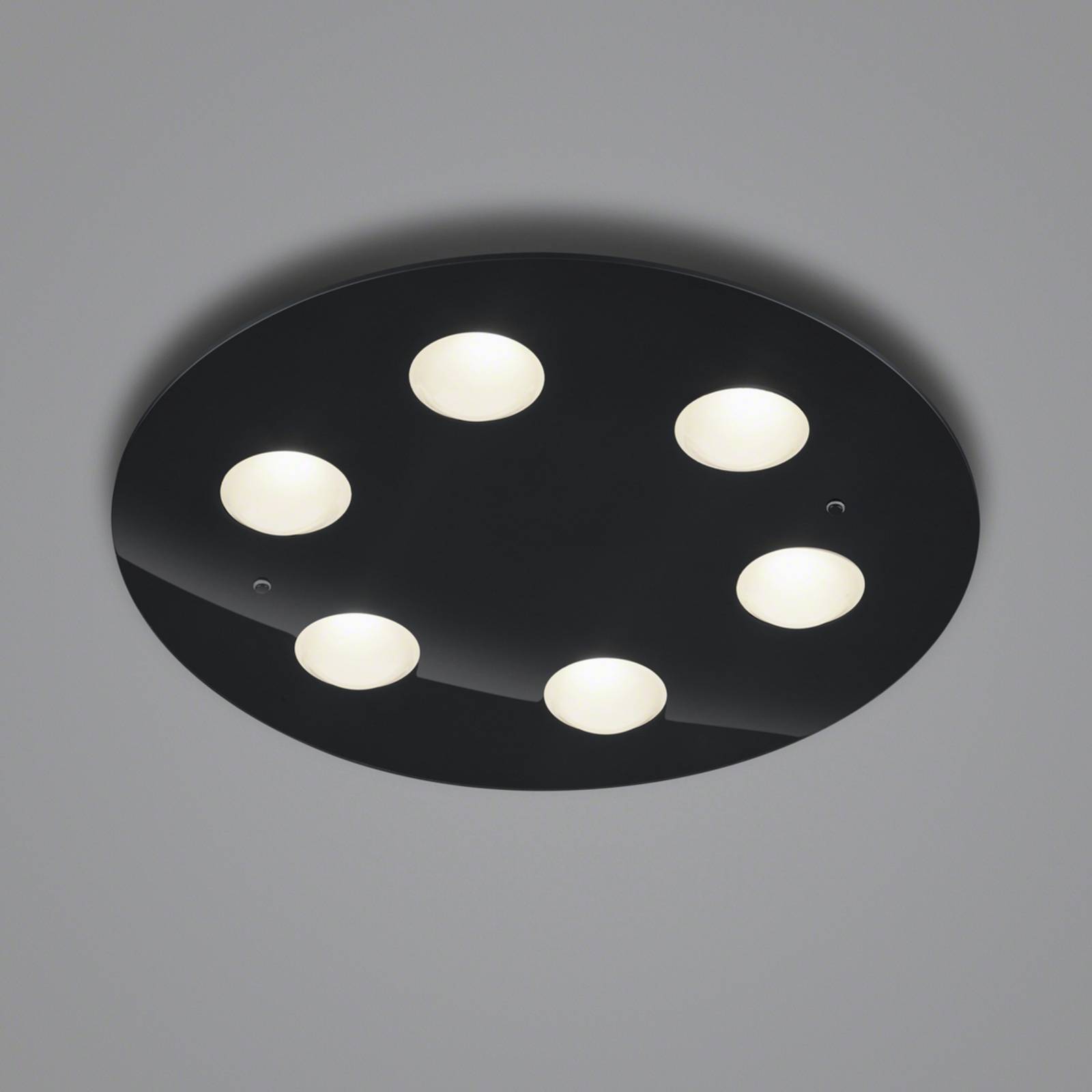 Helestra Nomi LED-Deckenleuchte Ø49cm dim schwarz von Helestra