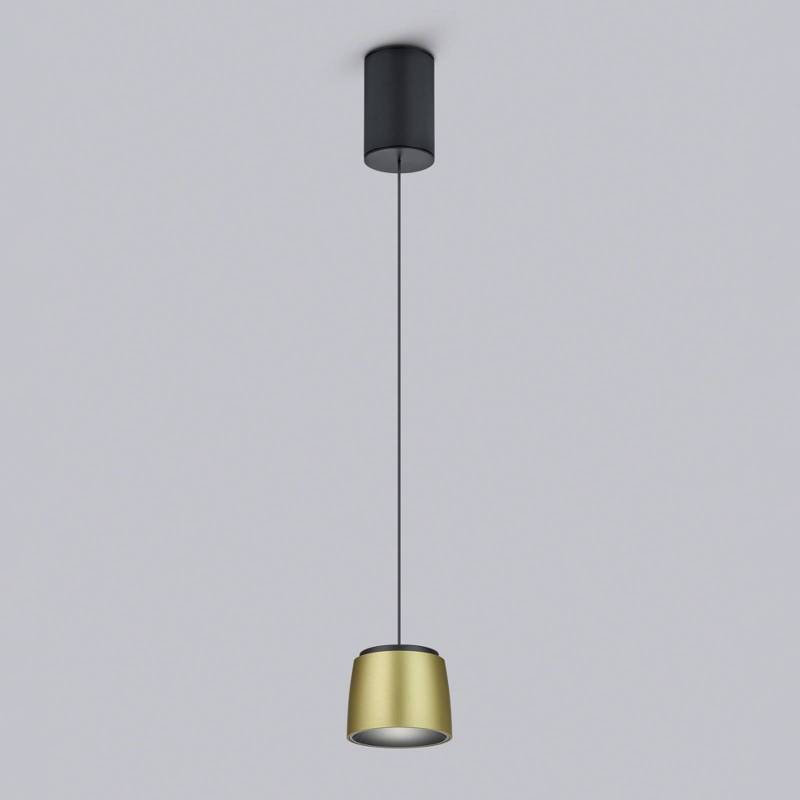 Helestra Ove LED-Hängeleuchte Ø9,5cm gold-schwarz von Helestra