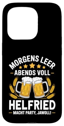 Morgens Leer Abends Voll lustiger Bier Spruch Helfried Hülle für iPhone 15 Pro Morgens Leer Abends Voll lustiger Bier Spruch Helfried Hülle für iPhone 15 Pro von Helfried Spruch lustiger Bier Spruch Vatertag