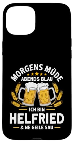 Morgens Müde Abends Blau lustiger Bier Spruch Helfried Hülle für iPhone 15 Plus Morgens Müde Abends Blau lustiger Bier Spruch Helfried Hülle für iPhone 15 Plus von Helfried Spruch lustiger Bier Spruch Vatertag