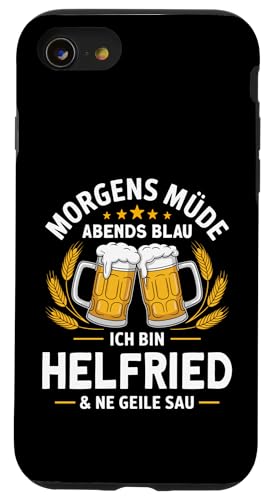 Morgens Müde Abends Blau lustiger Bier Spruch Helfried Hülle für iPhone SE (2020) / 7 / 8 von Helfried Spruch lustiger Bier Spruch Vatertag