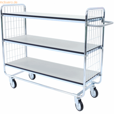 Helge Nyberg Etagenwagen ESD Serie 100 3 Etagen 120x43cm silber von Helge Nyberg