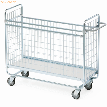 Helge Nyberg Vierwandwagen Serie 100 1 Etage 75x42,5cm silber von Helge Nyberg