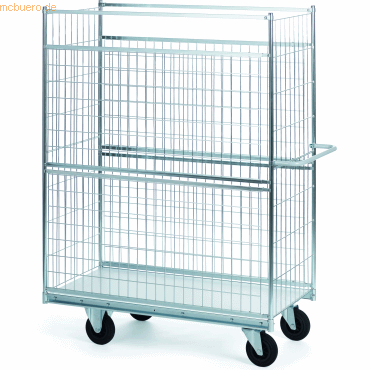 Helge Nyberg Vierwandwagen Serie 300 Modell 84 1 Etage 140x60cm silber von Helge Nyberg