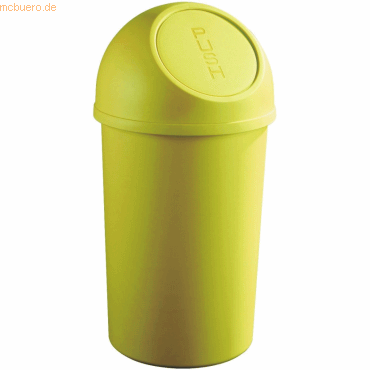 3 x Helit Abfallbehälter 25l Kunststoff mit Push-Deckel gelb von Helit