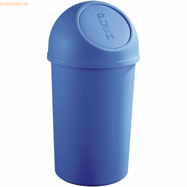 Helit Abfallbehälter 45l Kunststoff mit Push-Deckel blau von Helit