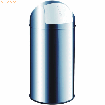 Helit Abfallbehälter 50l mit Push-Deckel und Gummibodenring Edelstahl Helit Abfallbehälter 50l mit Push-Deckel und Gummibodenring Edelstahl von Helit