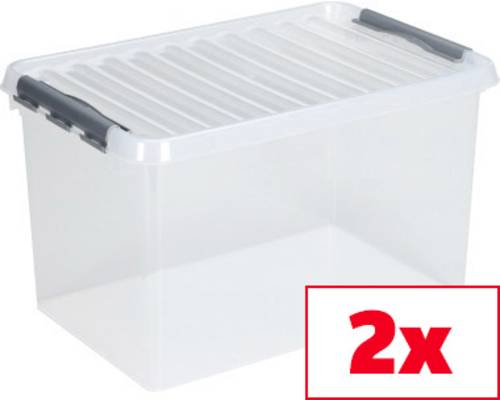 Helit Aufbewahrungsbox Sunware Q-line Transparent 72l (B x H x T) 400 x 600 x 420mm 2St. von Helit